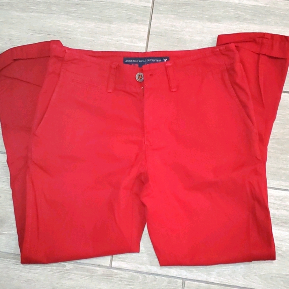 Red American Eagle Chinos